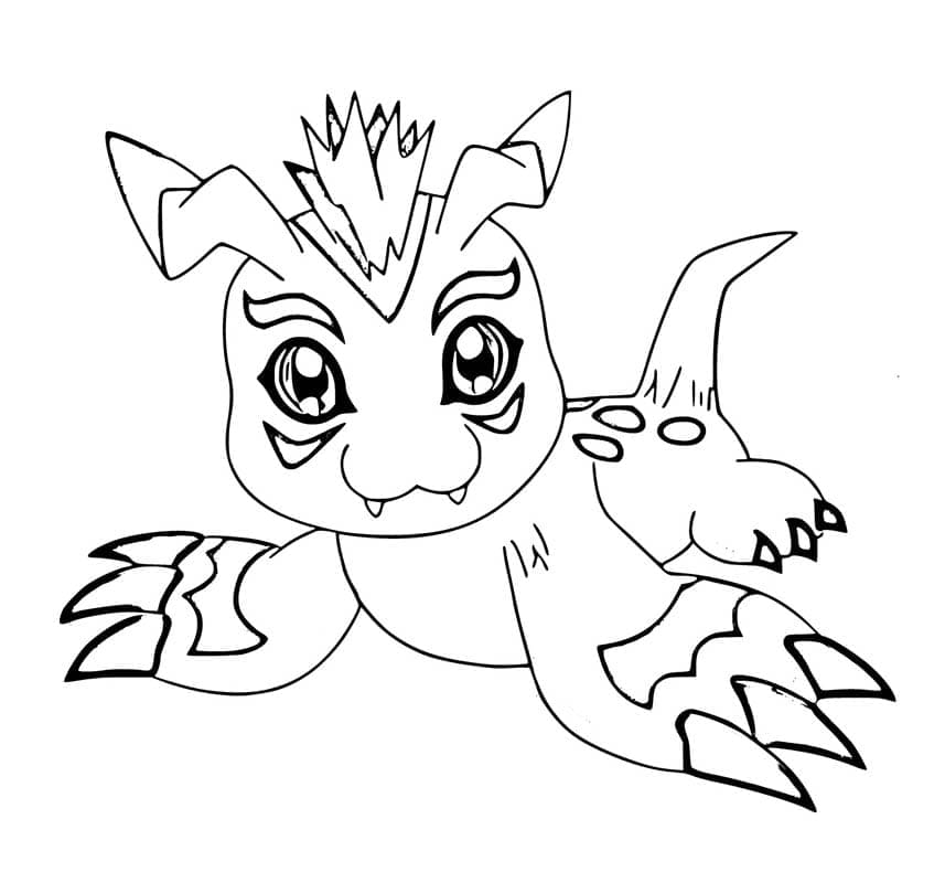 Desenho deGomamon de Digimon para colorir