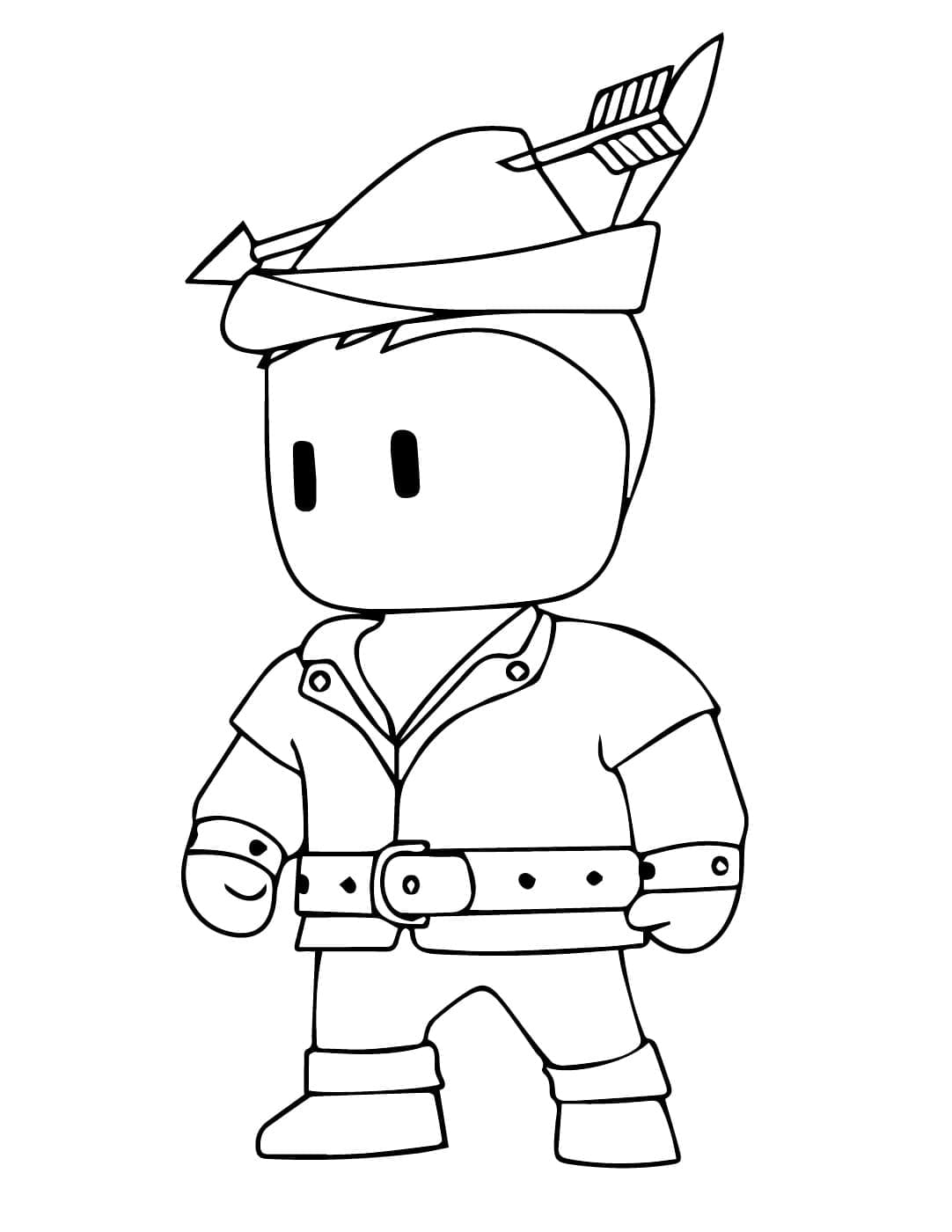 Desenho deGreen Hood Stumble Guys para colorir