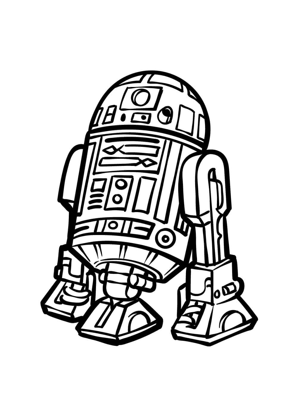 Desenho de Guerra Nas Estrelas R2-D2 para colorir