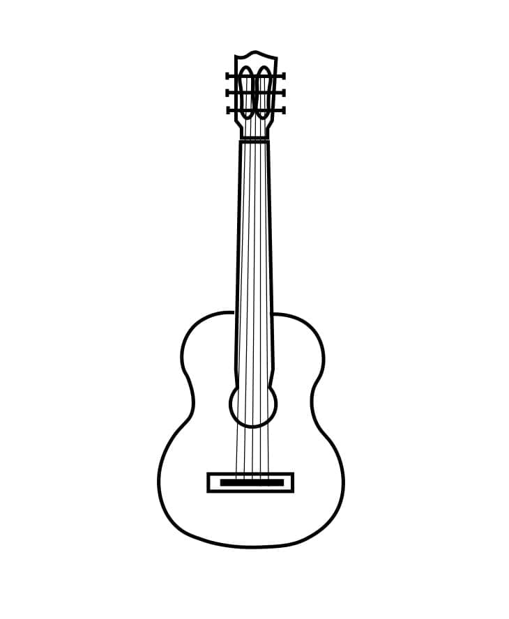 Desenho deGuitarra Básica para colorir