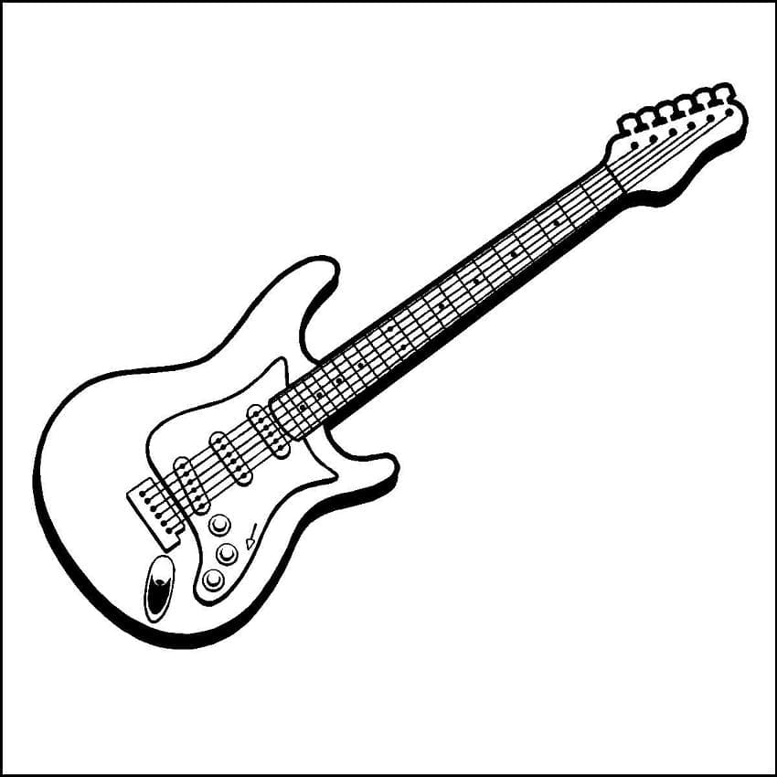 Desenho deGuitarra Elétrica para colorir