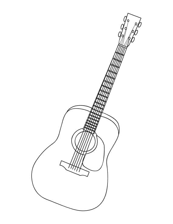 Desenho deGuitarra Normal para colorir