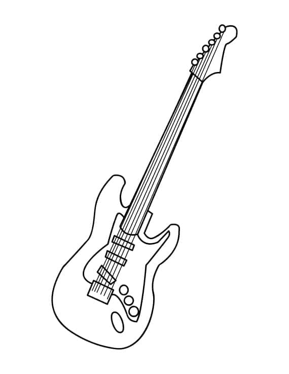 Desenho deGuitarra Perfeita para colorir