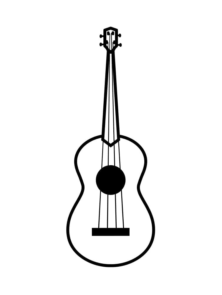 Desenho deGuitarra Simples para colorir