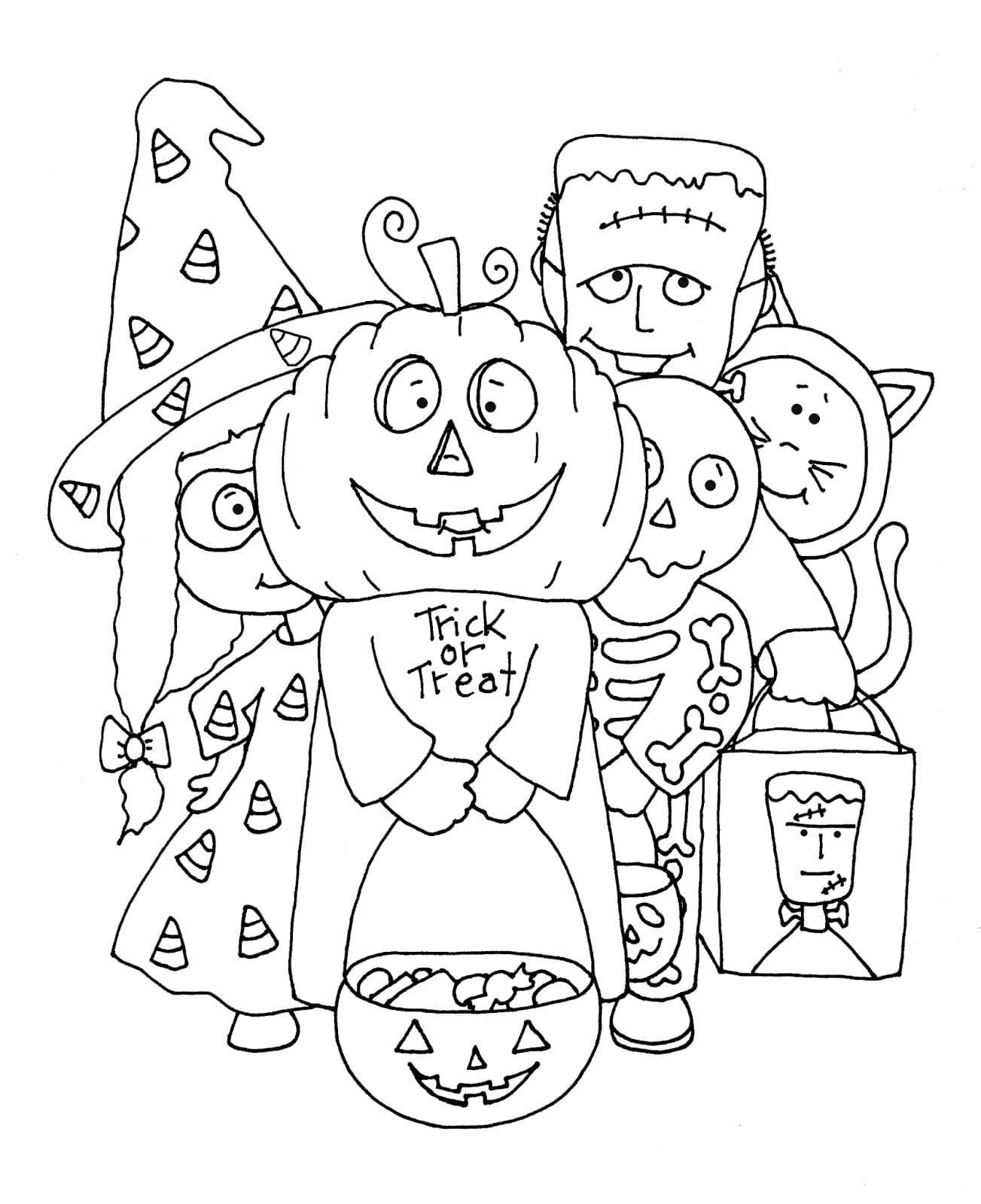 Desenho deHalloween Grátis para colorir