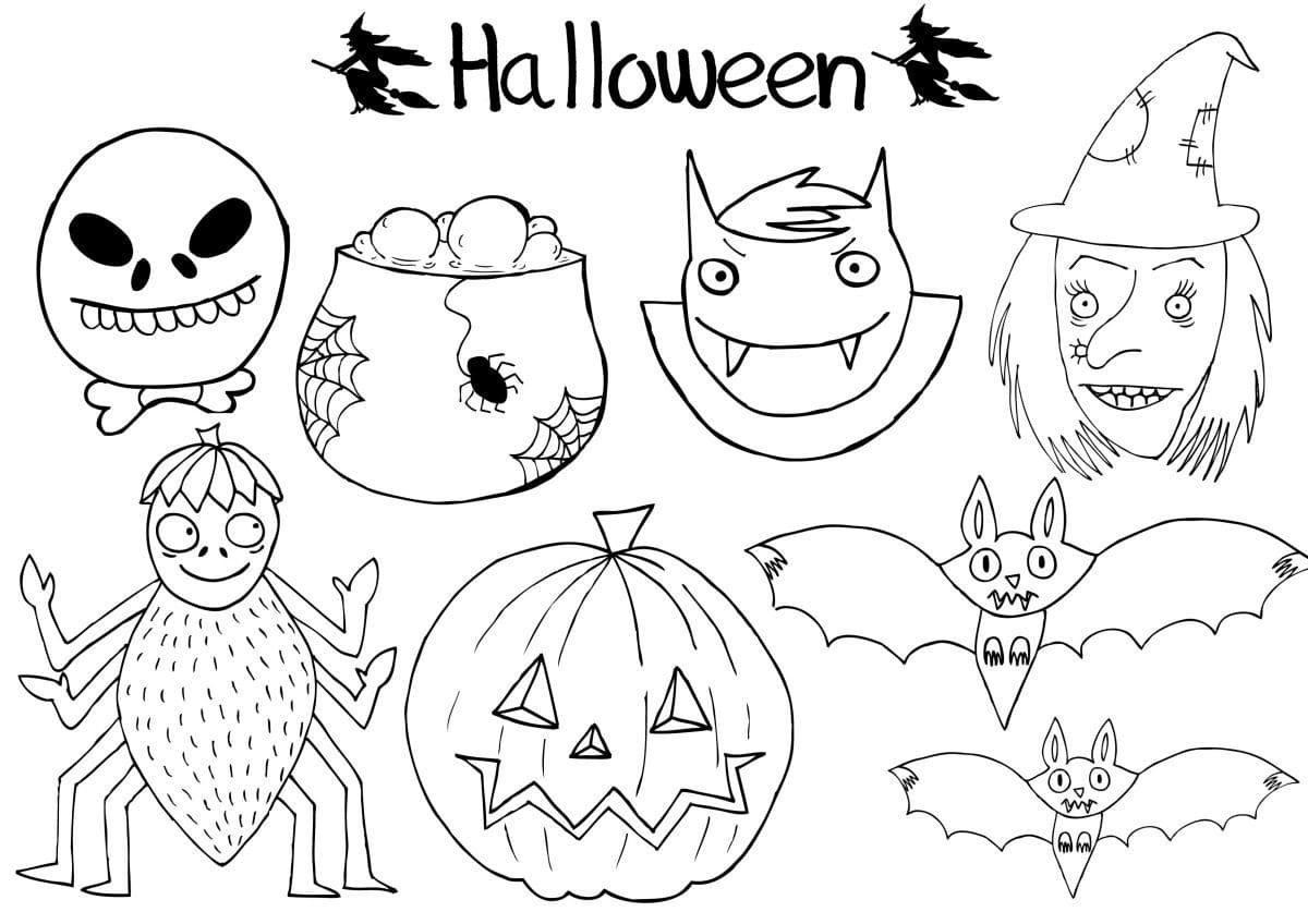 Desenho deHalloween Imprimível Para Crianças para colorir