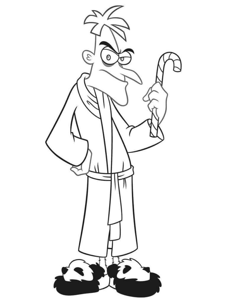 Desenho deHeinz Doofenshmirtz de Phineas e Ferb para colorir