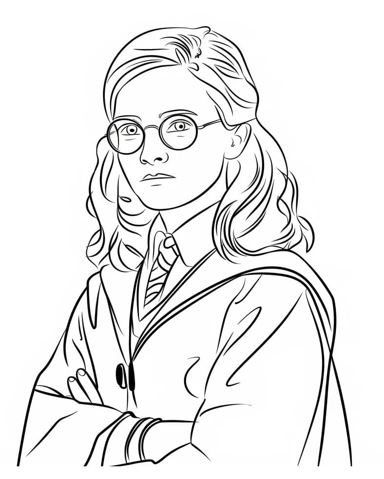 Desenho deHermione Granger para colorir