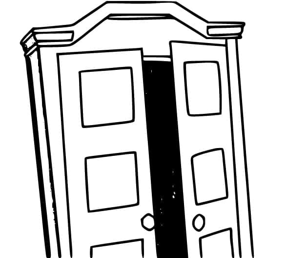 Desenho deHide de Roblox Doors para colorir