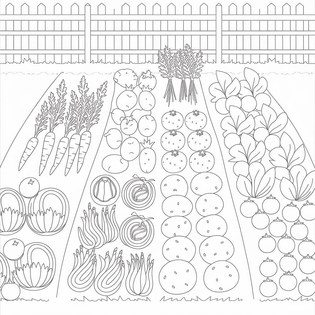 Desenho deHorta Para Crianças de 2 Ano para colorir