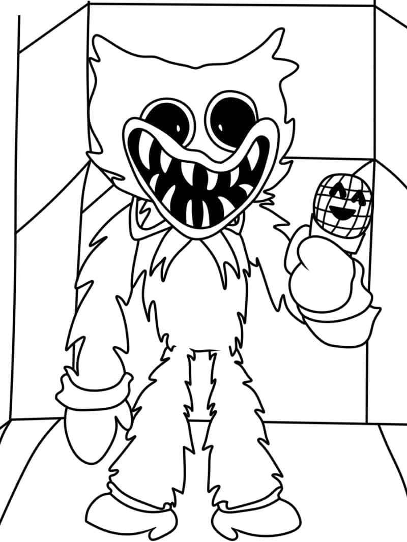 Desenho deHuggy Wuggy Engraçado para colorir