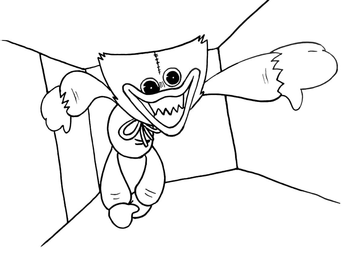 Desenho deHuggy Wuggy Para Crianças de 3 Ano para colorir