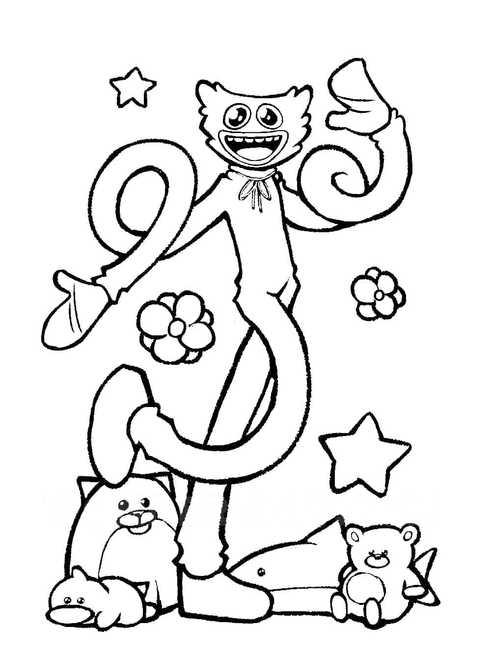 Desenho deHuggy Wuggy Para Crianças para colorir