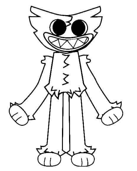 Desenho deHuggy Wuggy Simples para colorir