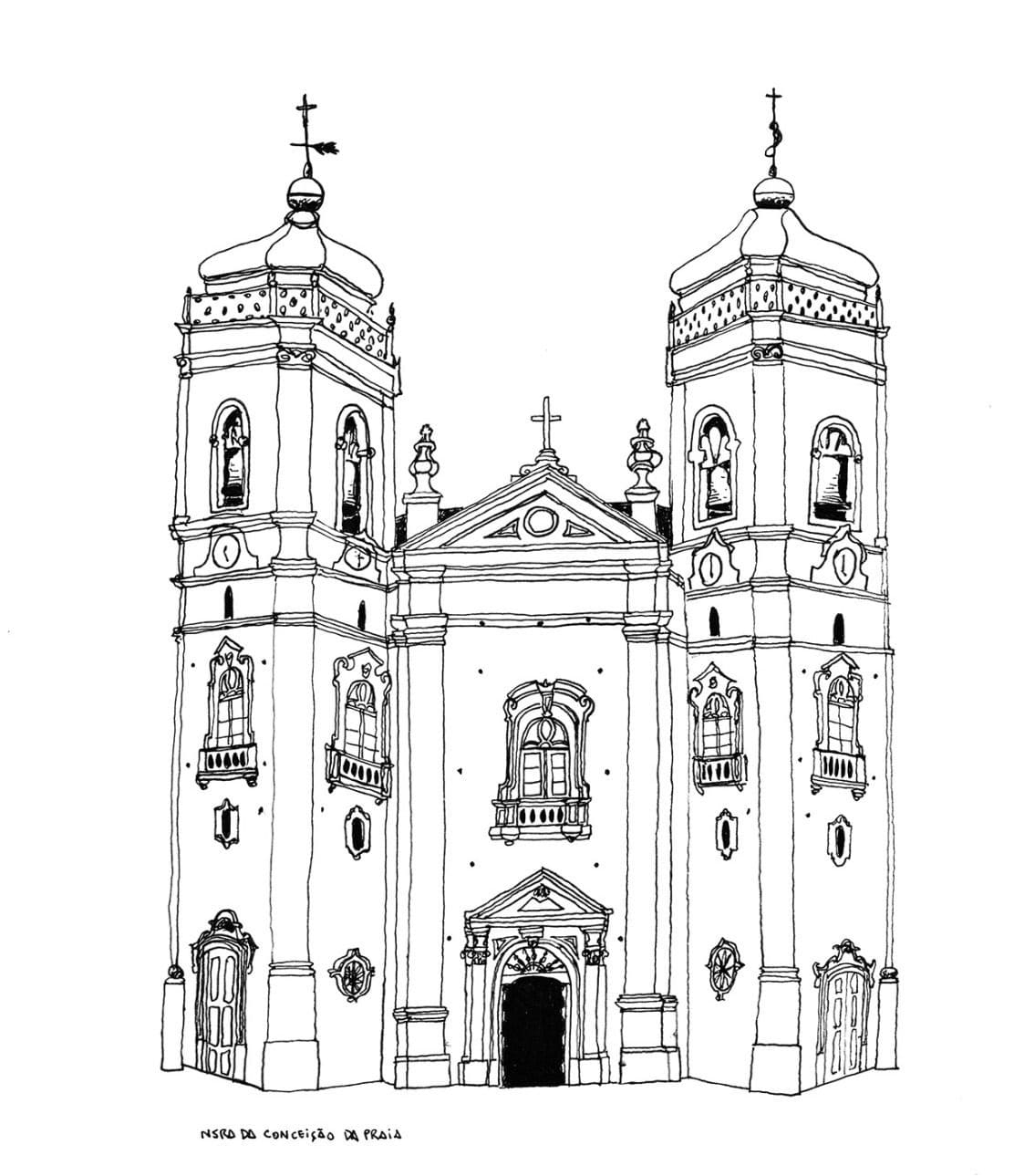 Desenho deIgreja Barroca 2 para colorir