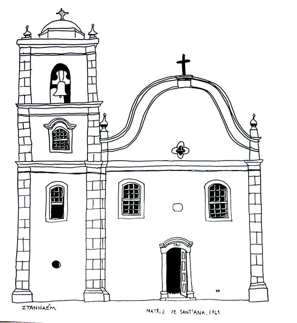 Desenho deIgreja Barroca 5 para colorir