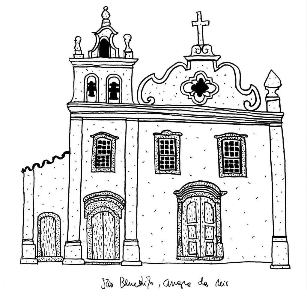 Desenho deIgreja Barroca 7 para colorir