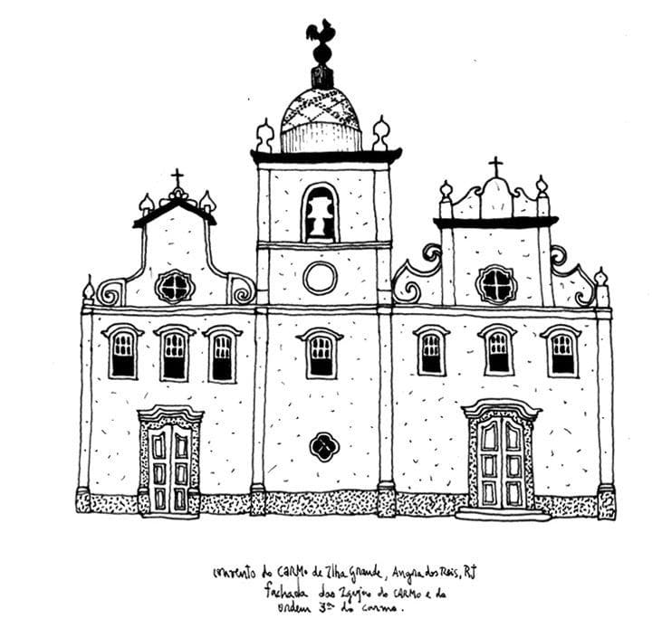 Desenho deIgreja Barroca 8 para colorir