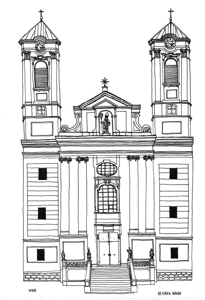 Desenho deIgreja Barroca 9 para colorir