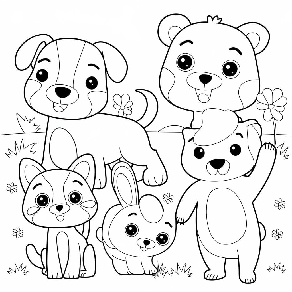 Desenho deImagem de Animais Fofos para colorir