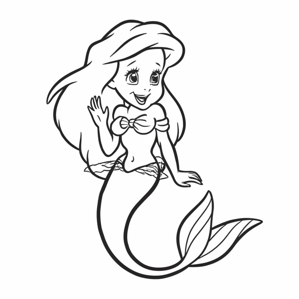 Desenho deImagem de Ariel para colorir