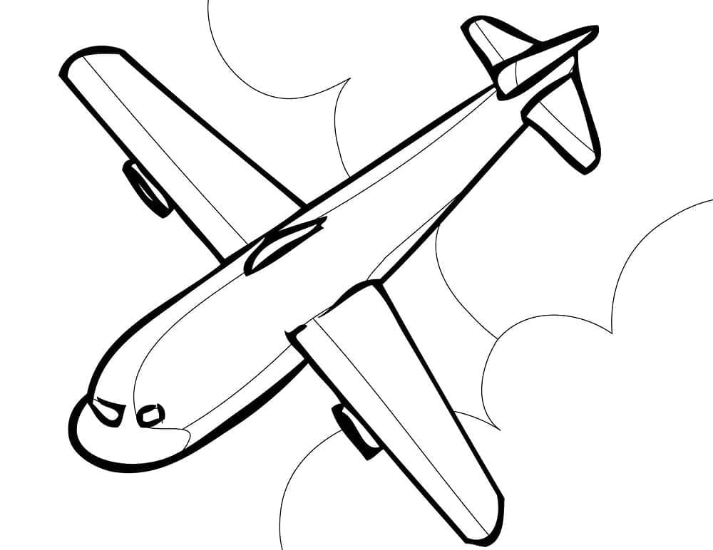 Desenho deImagem de Avião para colorir