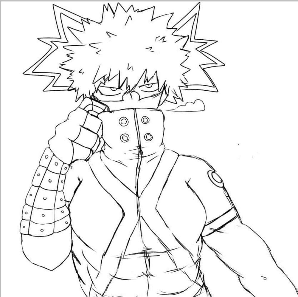 Desenho deImagem de Bakugo para colorir