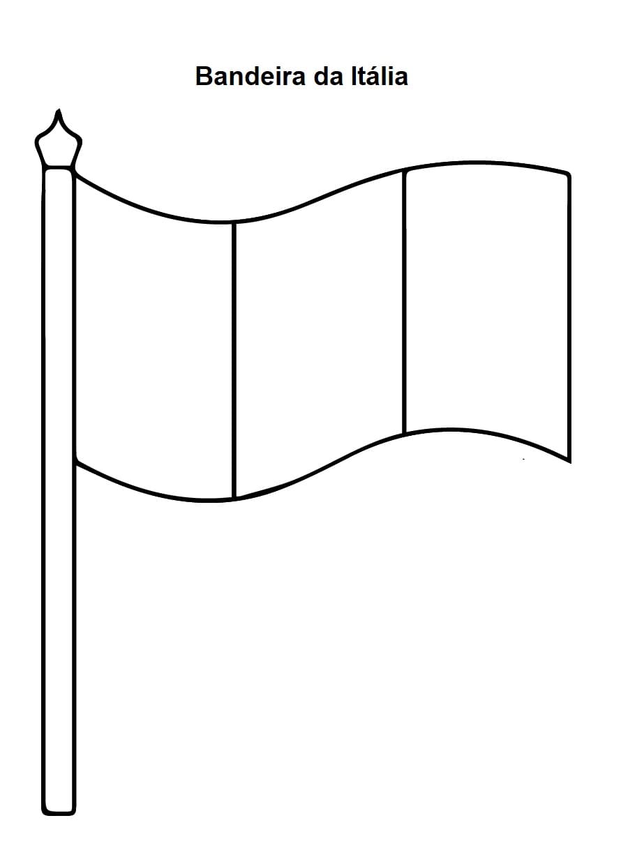 Desenho deImagem de Bandeira da Itália para colorir