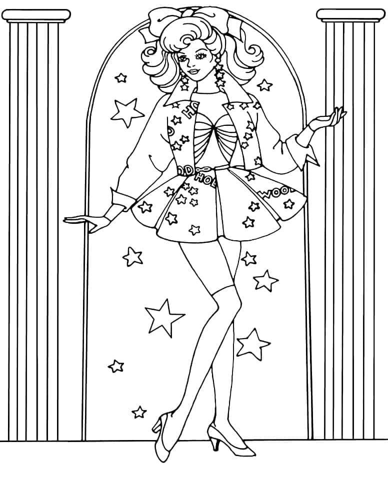 Desenho deImagem de Barbie para colorir