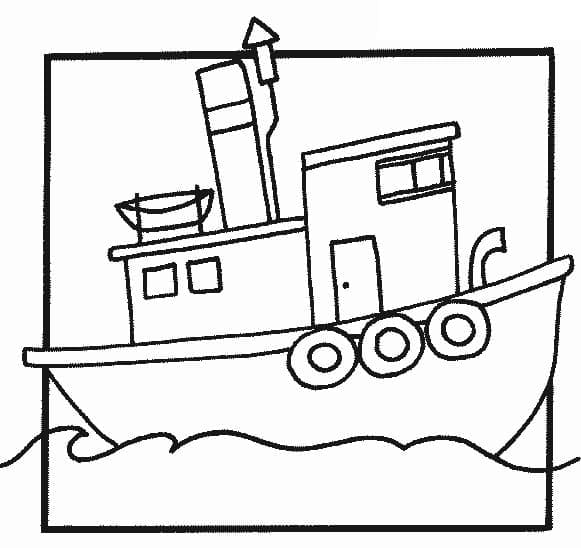 Desenho deImagem de Barco para colorir