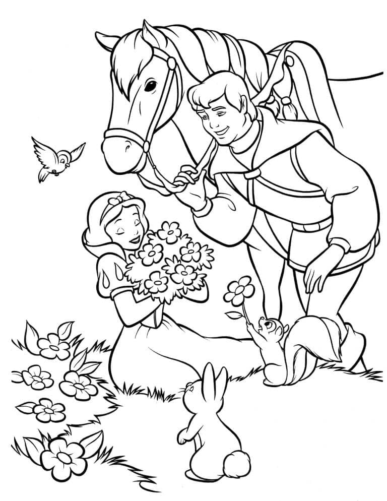 Desenho deImagem de Branca de Neve para colorir