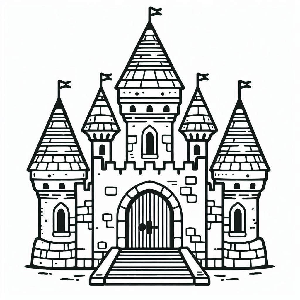 Desenho deImagem de Castelo para colorir