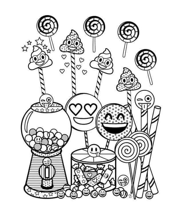 Desenho deImagem de Emojis para colorir