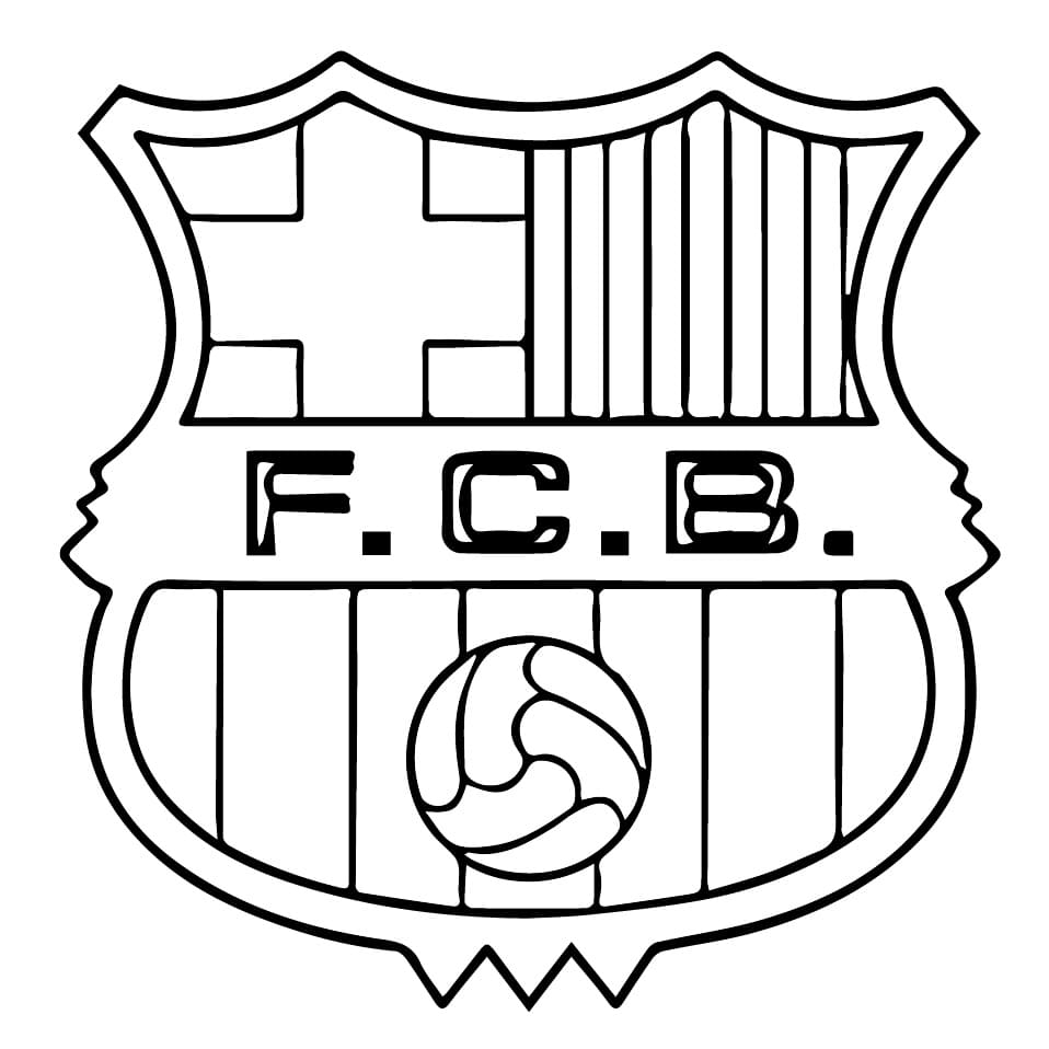 Desenho deImagem de Escudo do Barcelona para colorir