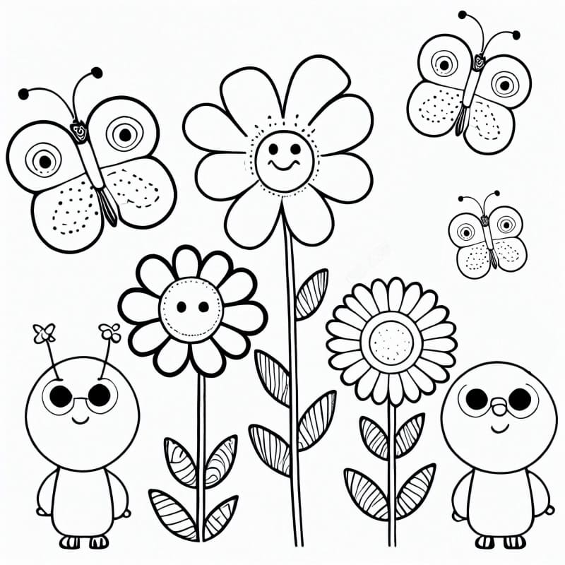 Desenho deImagem de Flores para colorir