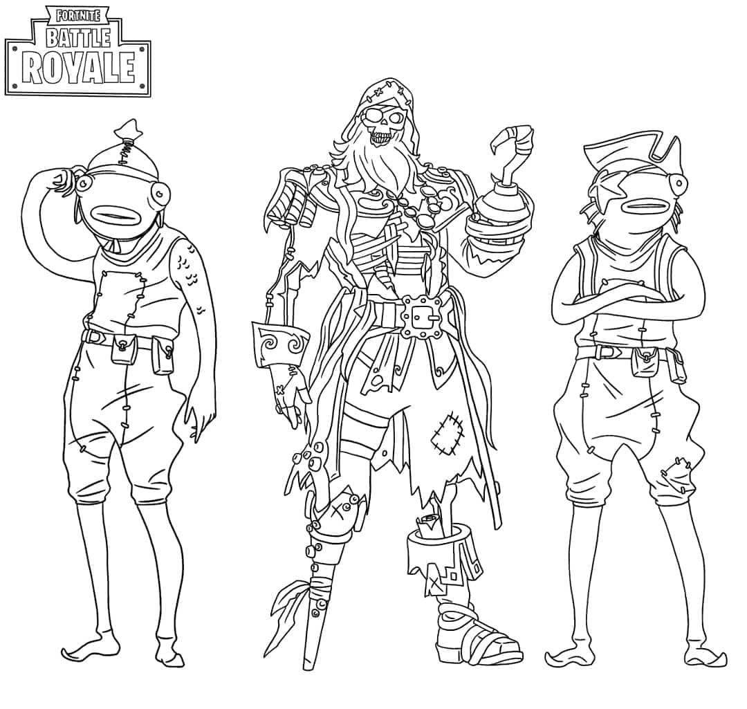 Desenhos de Fortnite para colorir