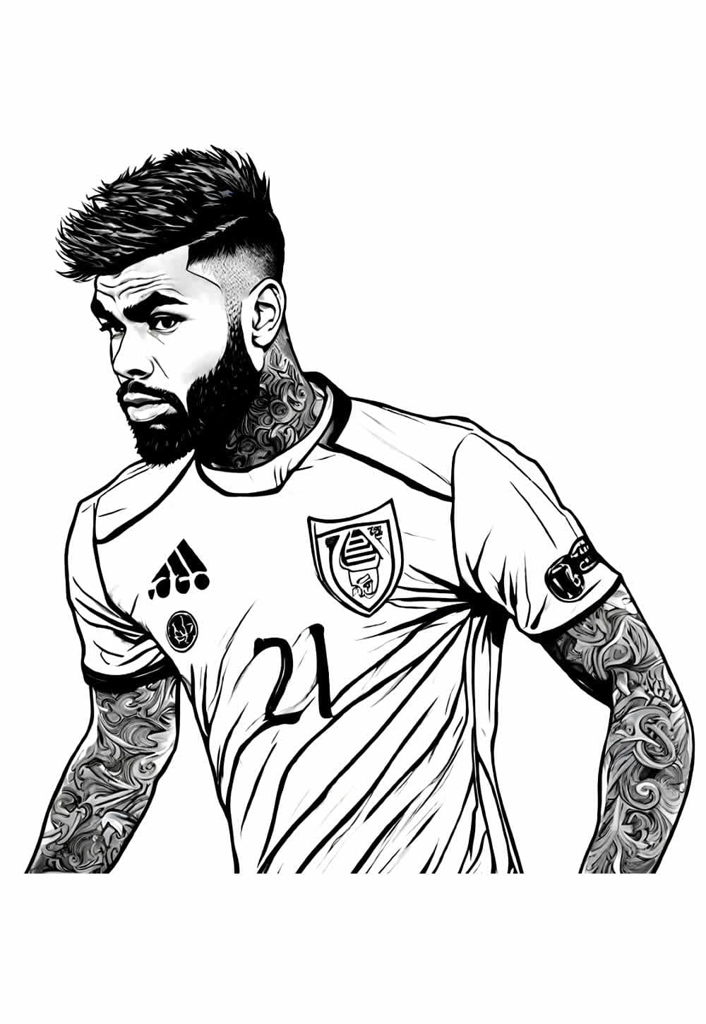 Desenho deImagem de Gabigol para colorir