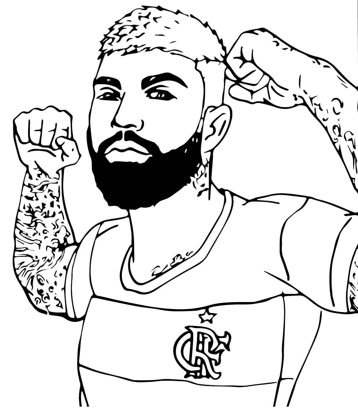 Desenhos de Gabigol para colorir