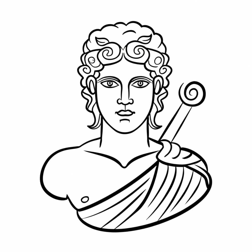 Desenho deImagem de Hermes para colorir