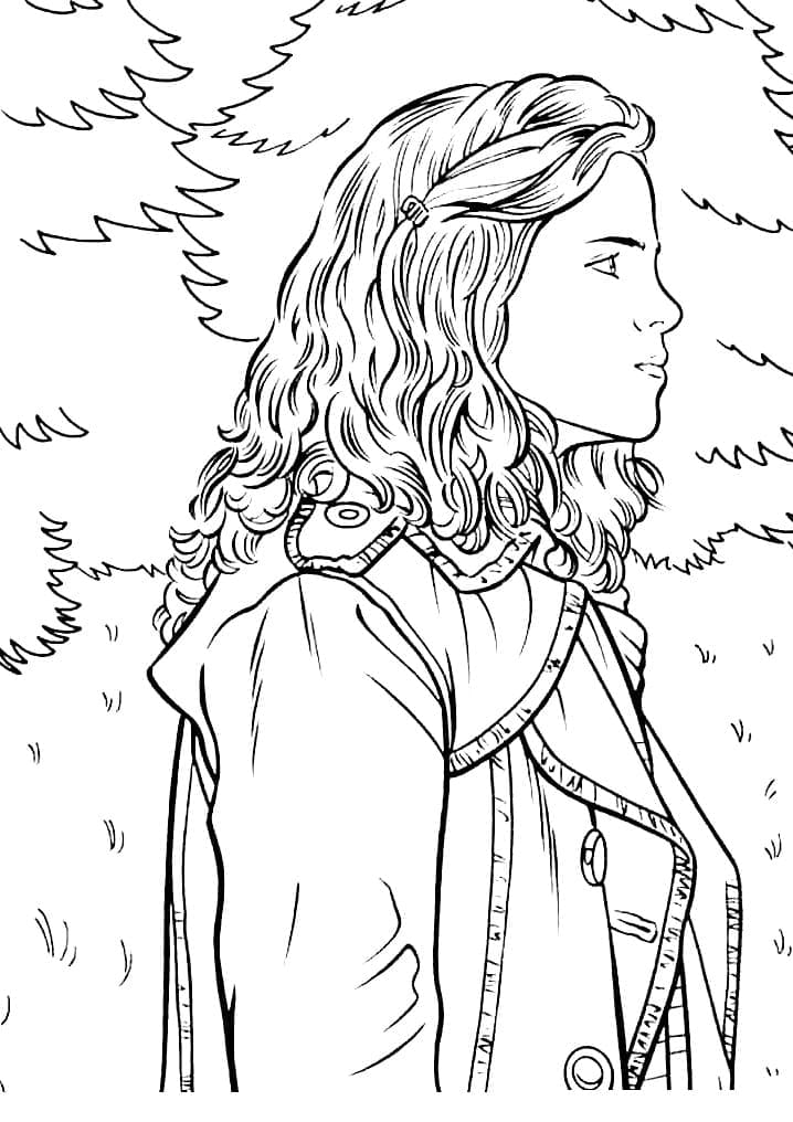 Desenho deImagem de Hermione Granger para colorir