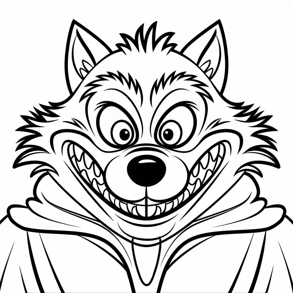 Desenho deImagem de Lobo Mau para colorir