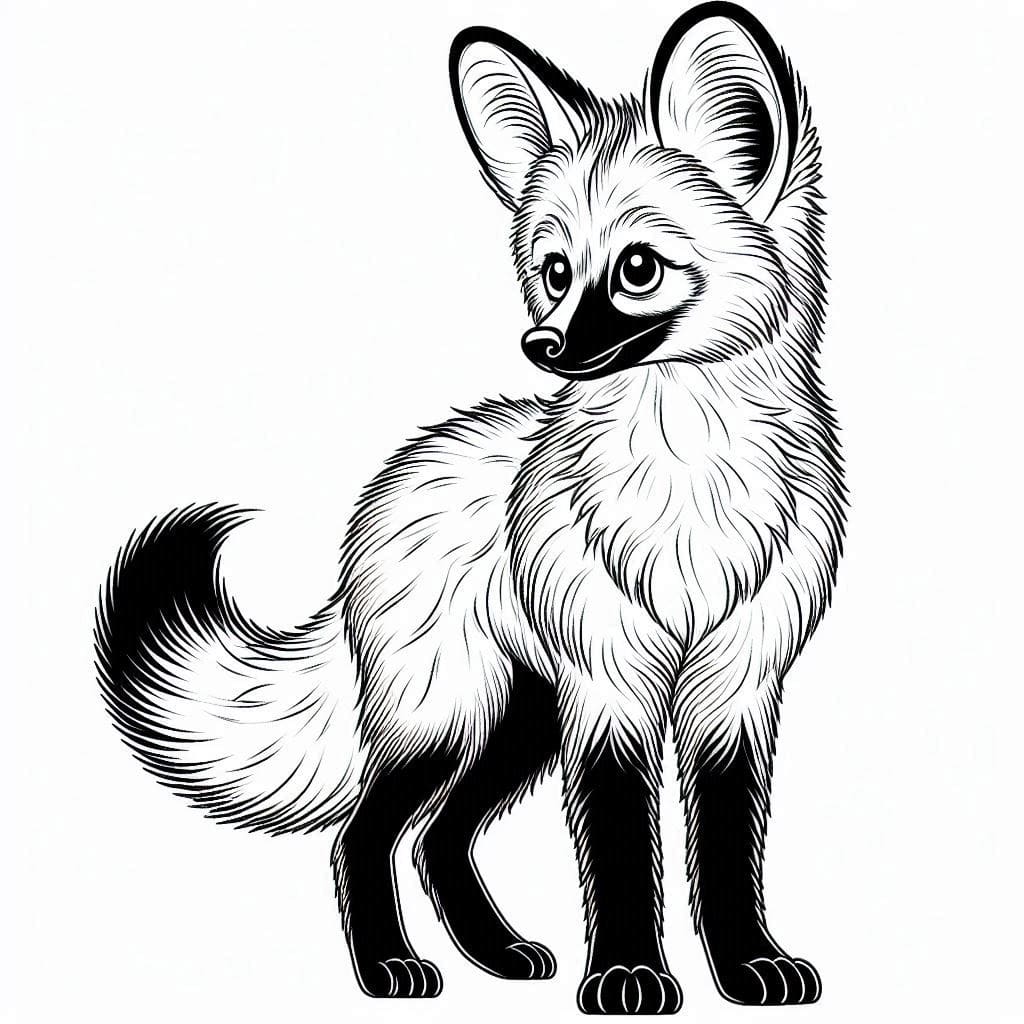 Desenho deImagem de Lobo-guará para colorir