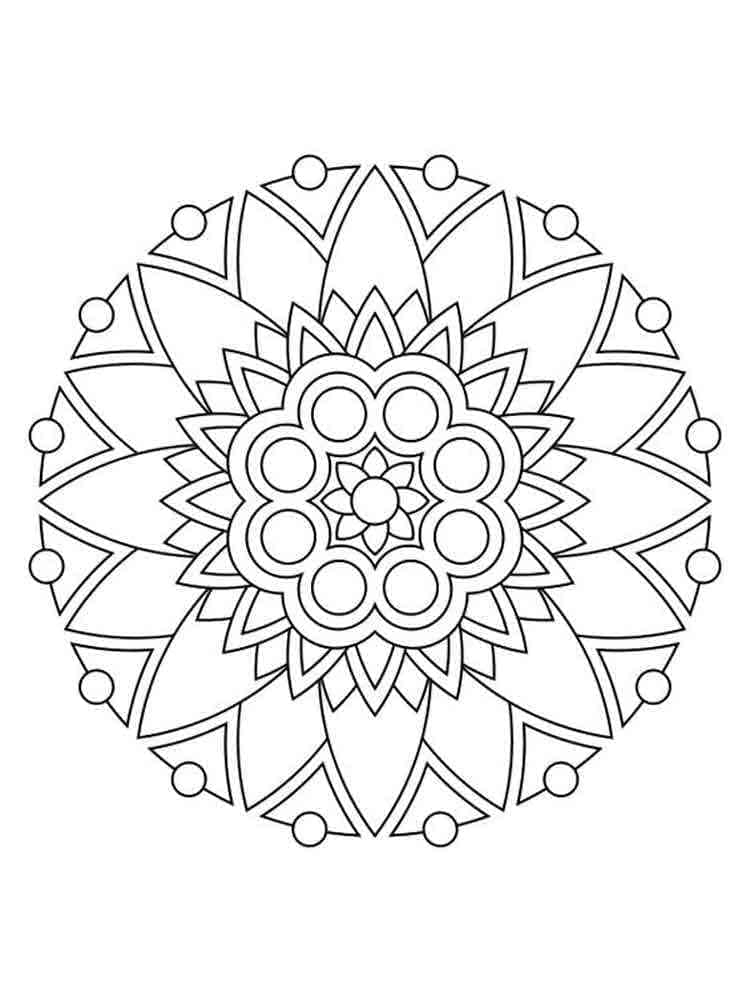 Desenho deImagem de Mandala Simples para colorir