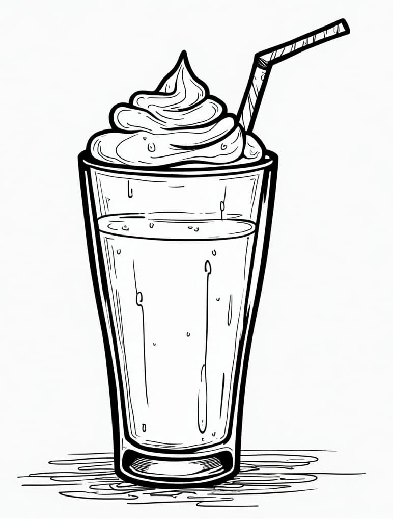 Desenho deImagem de Milkshake para colorir