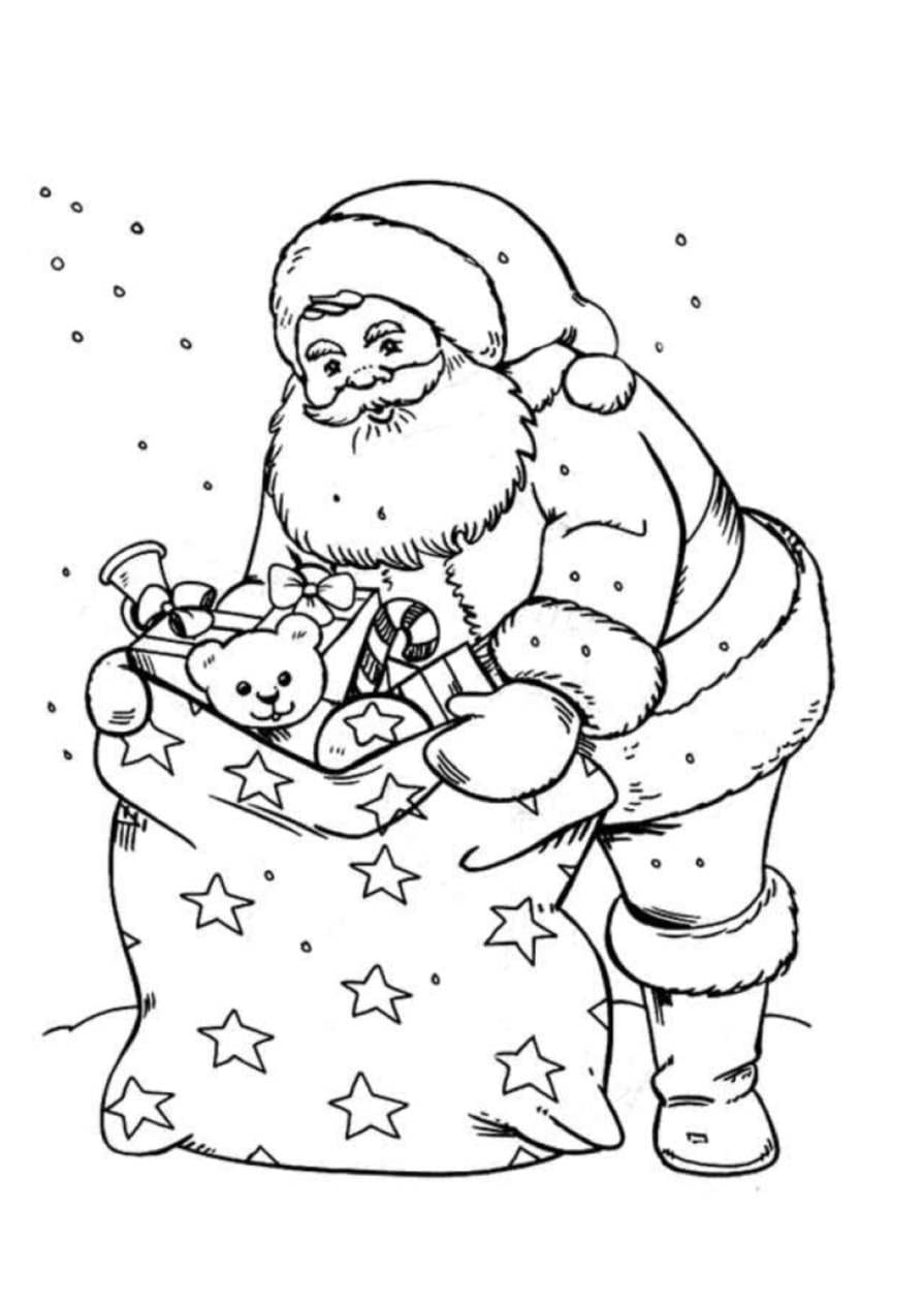 Desenho deImagem de Papai Noel para colorir