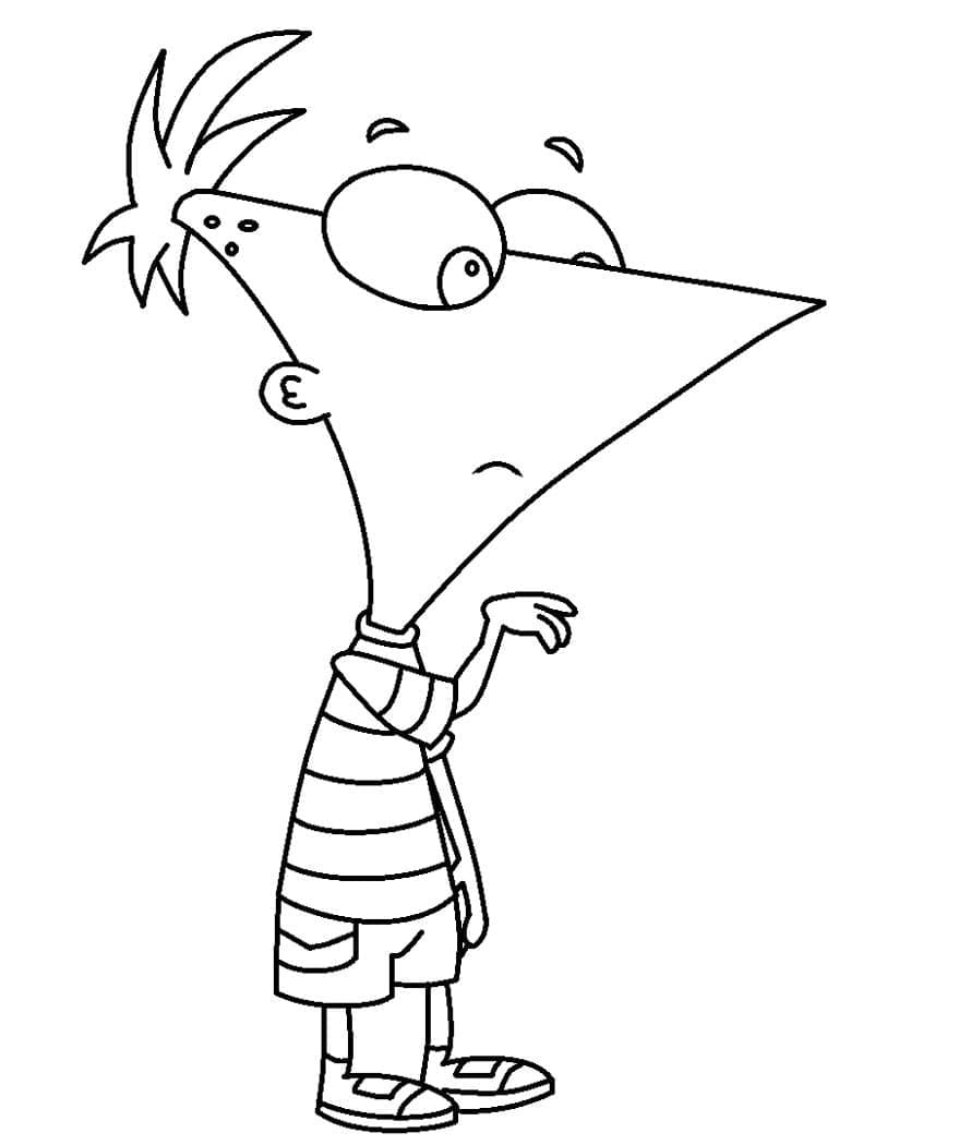 Desenho deImagem de Phineas para colorir