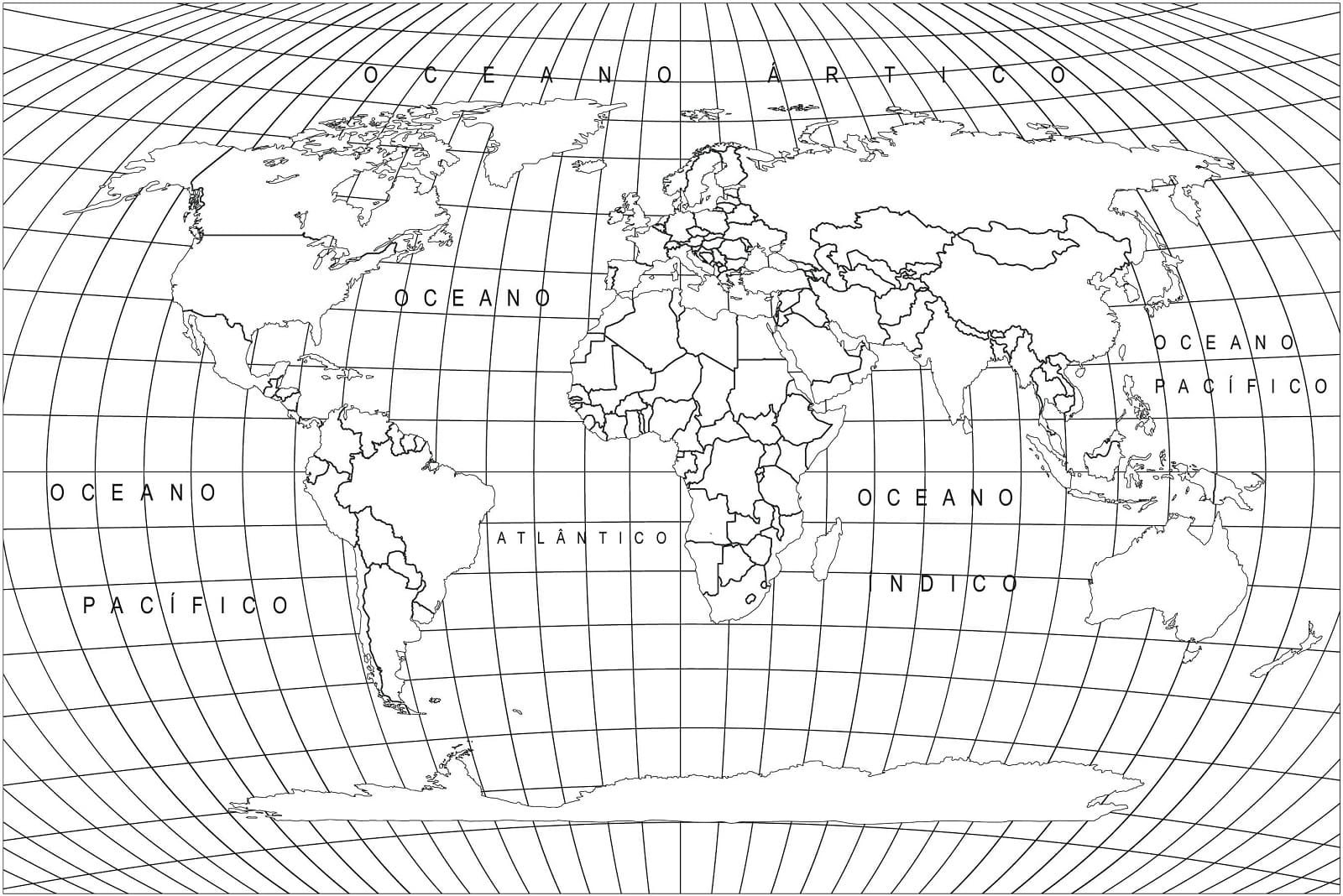 Desenho deImagem de Planisfério para colorir