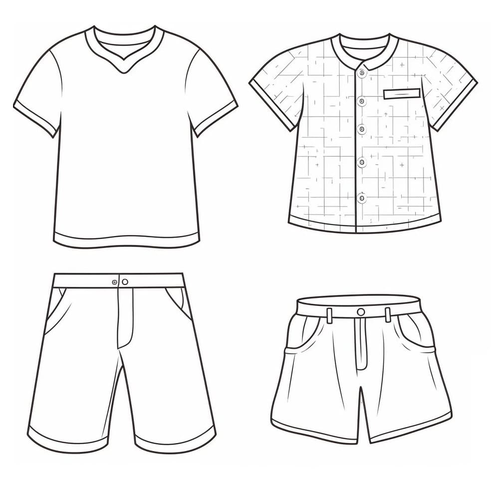 Desenho deImagem de Roupas para colorir