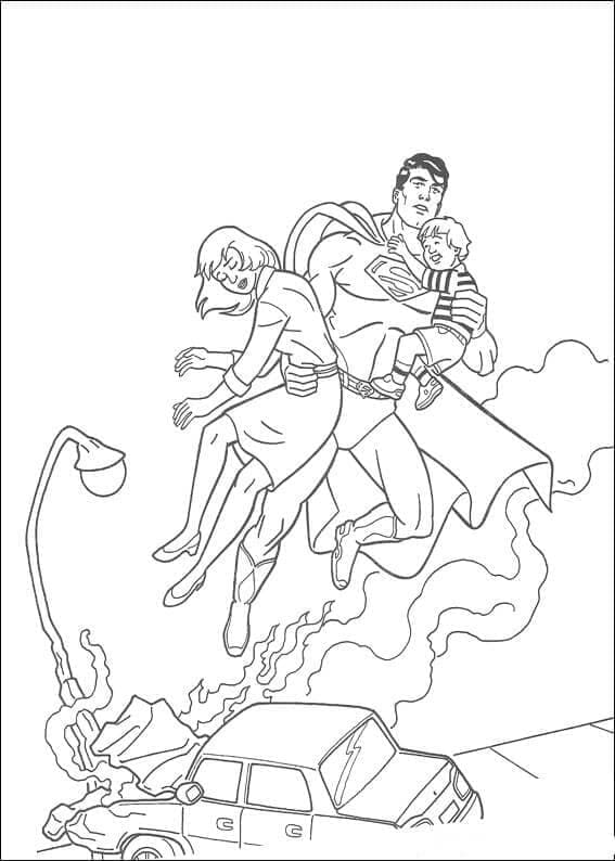 Desenho de Imagem de Superman para colorir