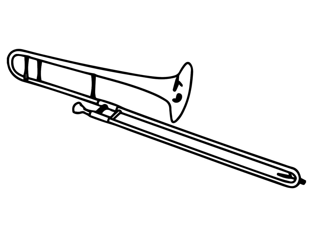 Desenho deImagem de Trombone para colorir